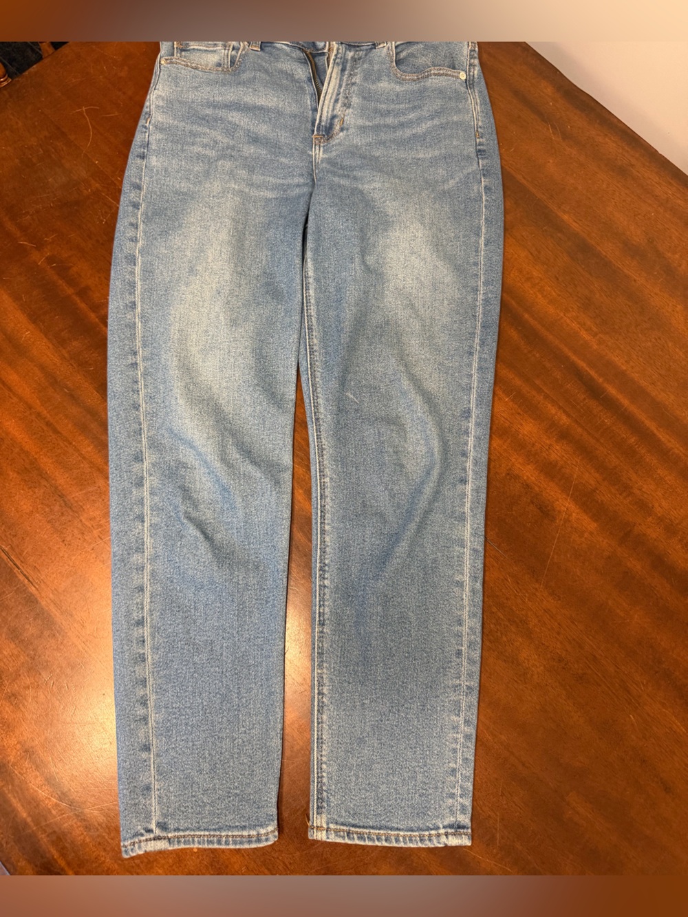 American Eagle Outfitters Light Blue Straight-Leg Jeans